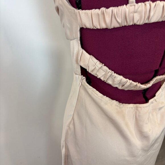 Princess Polly Lillie Midi Dress Beige sz 10 Prom Formal Wedding Guest Dress - Picture 5 of 12